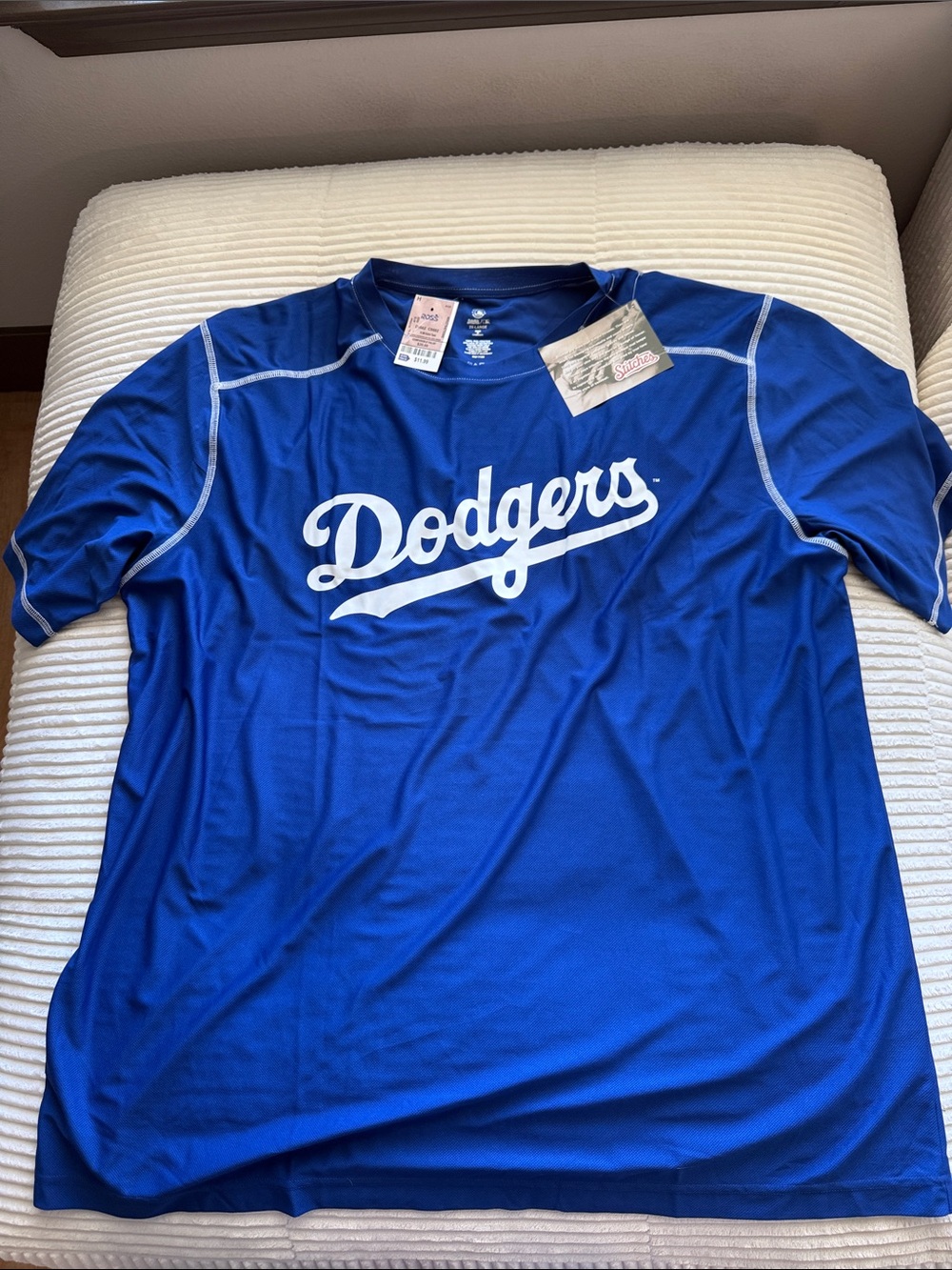 Stitches Dodgers Royal Blue Short-Sleeve Jersey